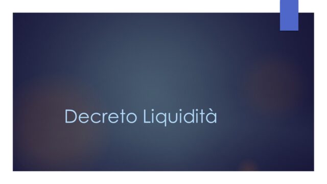 Decreto Liquidità