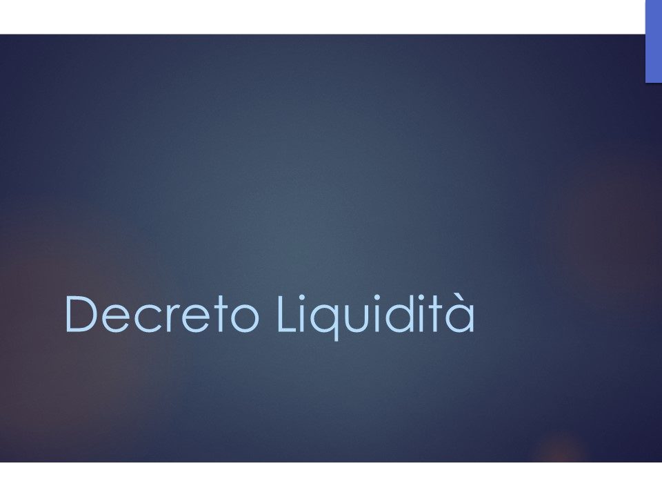 Decreto Liquidità