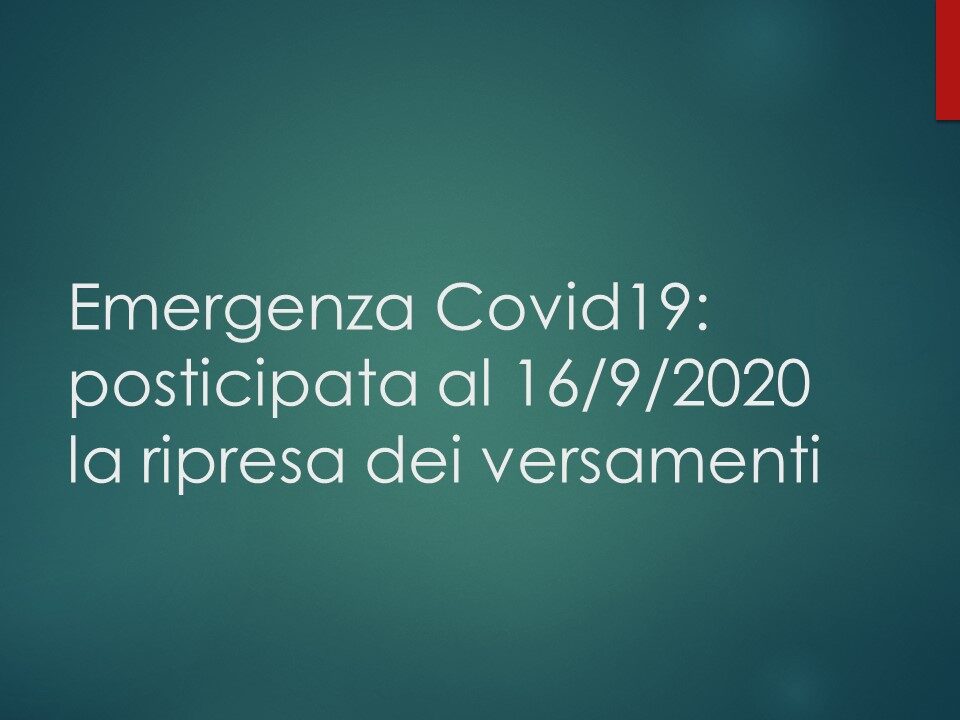 Emergenza Covid19